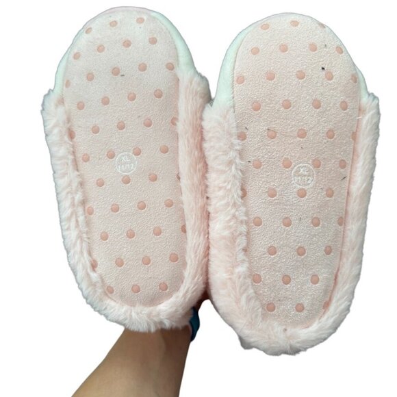 Cat & Jack Llama Animal Face Bootie Slippers Plush Pink Girls XL 11/12 - Picture 2 of 7